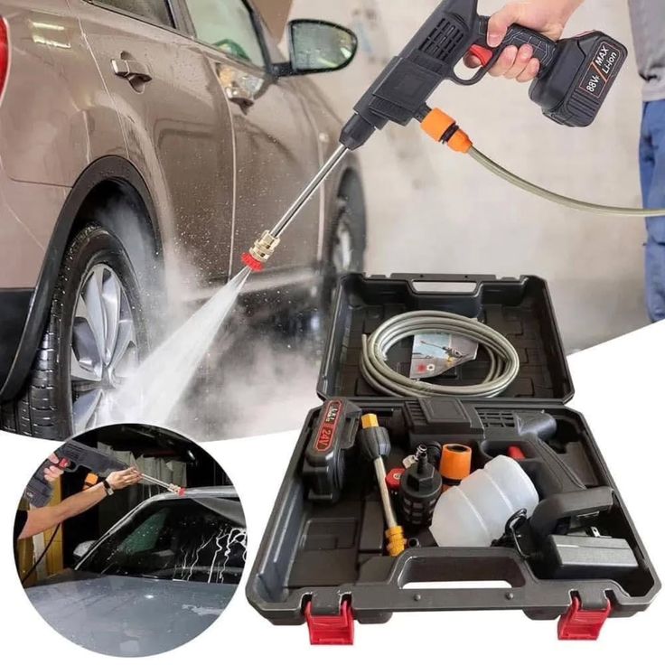 Lave-Auto Électrique Portable avec 2 Batteries Rechargeables
